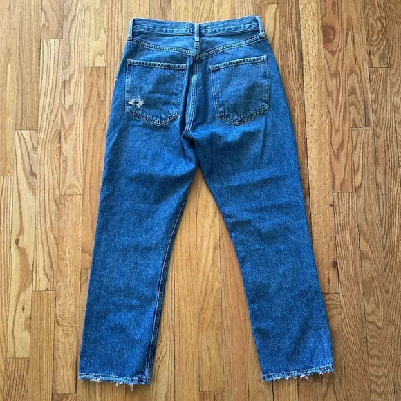 Agolde sz 27 button fly jeans Riley style 11.5” rise 25” inseam great pre owned - Picture 5 of 9